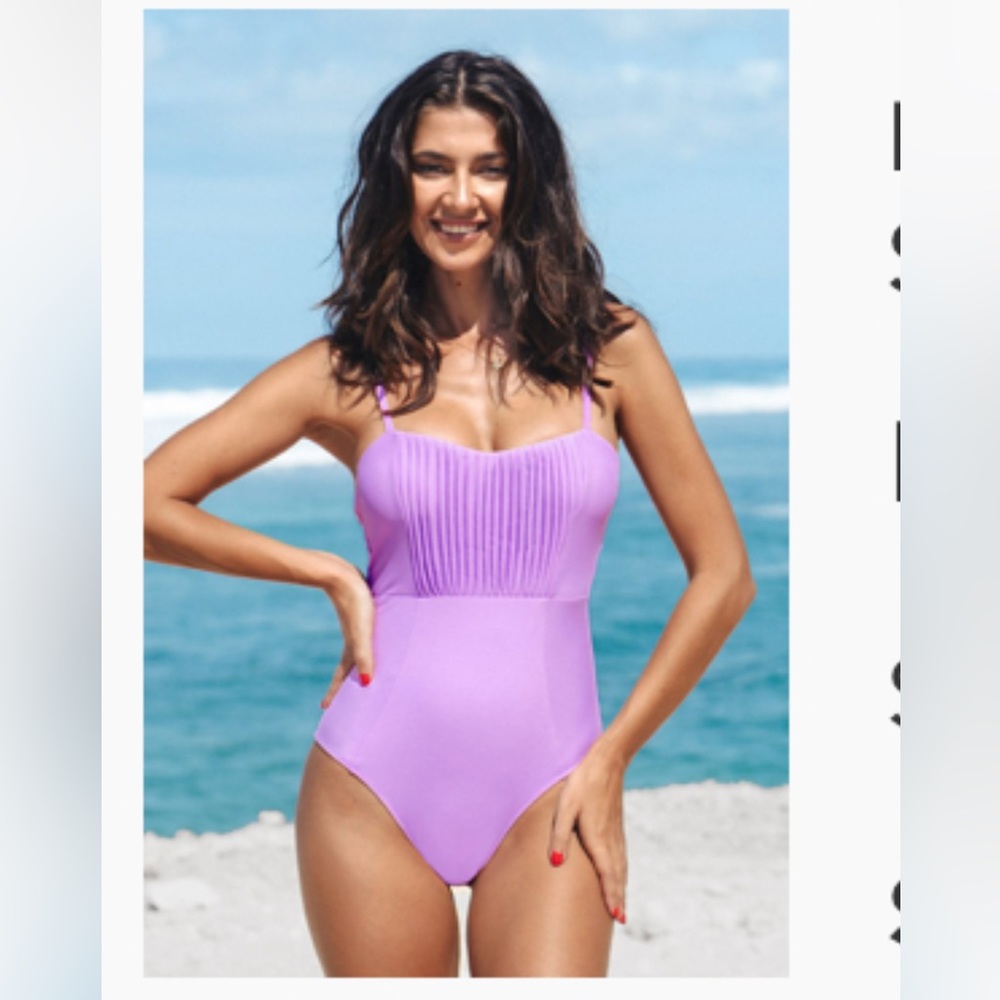 size XL, Iliana pleated adjustable strap one piece